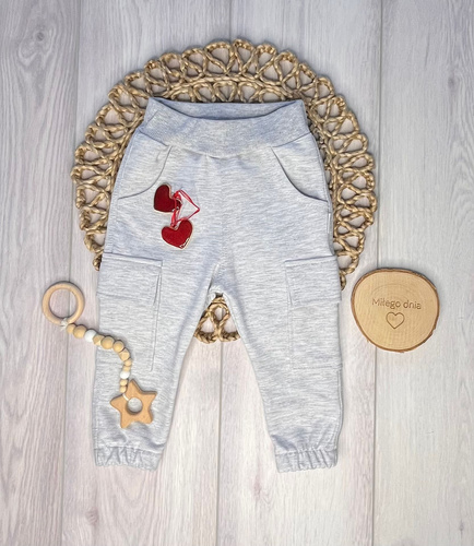 Pantaloni jogger bambino Mamatti SJ08 grigio melange – morbidi
