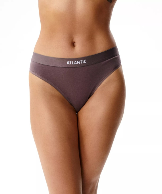 Atlantic 3CLP-012/Z26 Sport Slip Donna Cotone Confezione da 3 Elastico Largo rosa-marrone chiaro