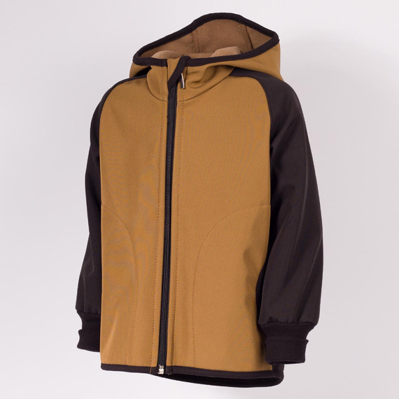 229020 Nicol Giacca softshell bambino con pile, cappuccio, rifrangente - oliva
