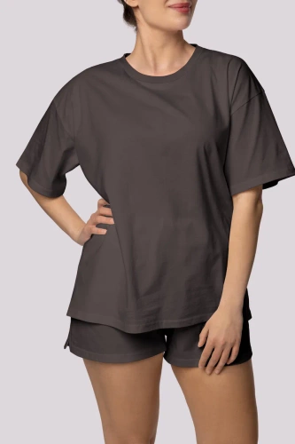 Bliss pigiama donna a maniche corte Mona graphite