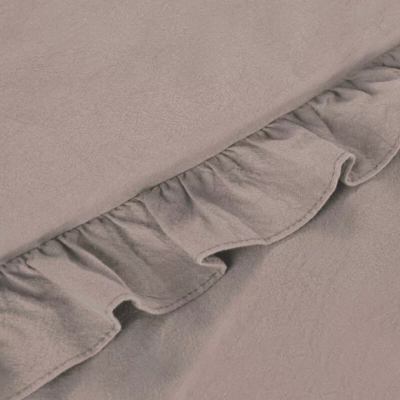 Biancheria da letto in cotone con balza Eurofirany 100% cotone con cerniera colore polvere