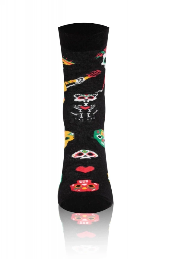 S134D Muerto Calze lunghe Moda Italiana - nero