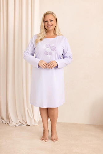 Regina 179 Camicia da notte 100% cotone manica 3/4 verde