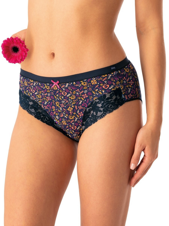 Mutandine da donna Key LPC 760 rosa blu navy - cotone, confortevoli, set di 2 pezzi