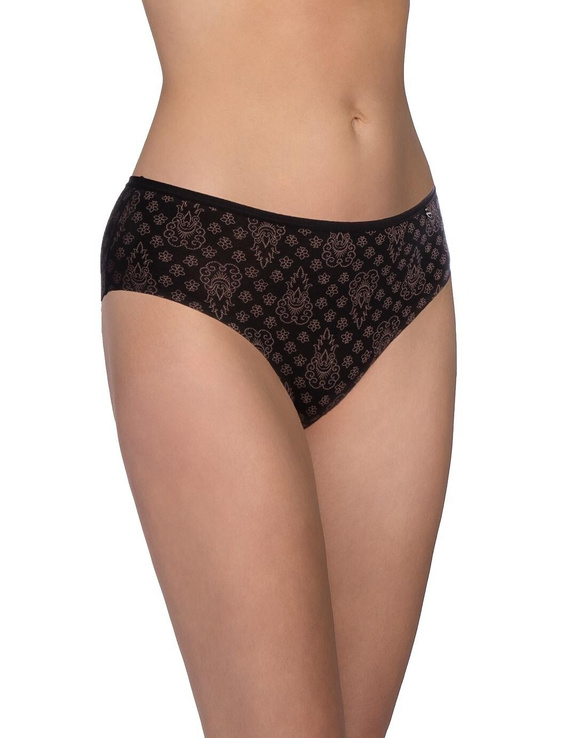 Slip da donna Lama L-MOD1601 BI-06 in modal con pizzo, confezione da 2 pezzi con fiocco