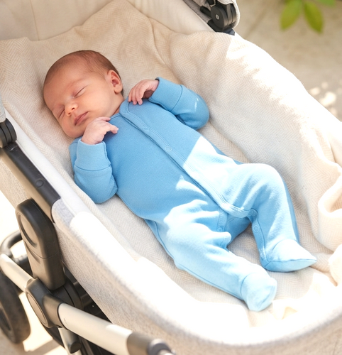 Pigiama intero neonato NINI ABN-3964 blu 100% cotone organico bambino