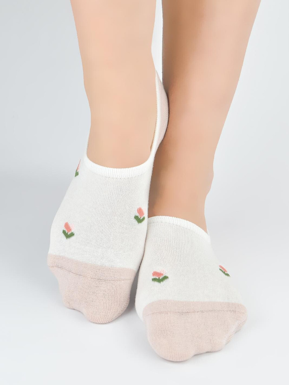 Calzini ballerina donna ST096 Noviti cotone invisibili silicone comfort