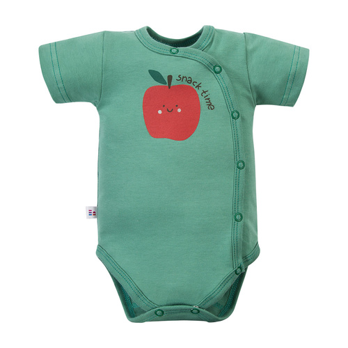 Body neonato Eevi Snack Time manica corta cotone elastico comodo