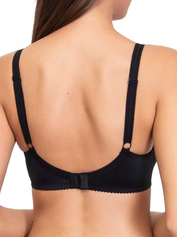 Donna 1962 Reggiseno morbido con ferretto in microfibra, cotone, nero