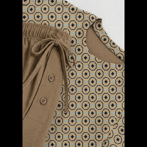 Sesto Senso 2723/02 Latte Pigiama Uomo Corto in Cotone 100% Cotone
