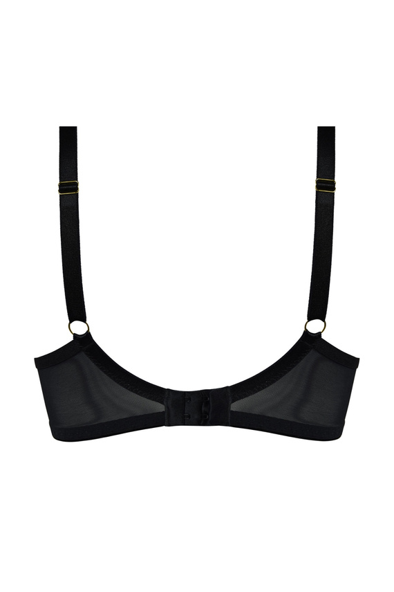 19252 Mediolano Spider Soft Bra - Sensuale, pizzo nero | Strisce decorative che formano una ragnatela | Ideale per seni grandi