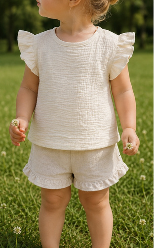 Mamatti BL50103 blusa in mussola bambina leggera cotone estate