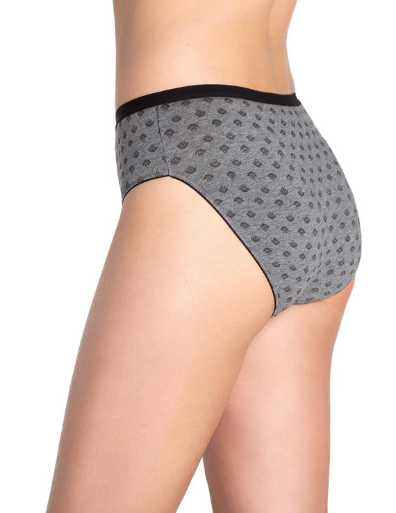 Lama L-130 BI-10 slip bikini da donna - cotone, confezione da 3 pezzi nei toni del grafite e del nero