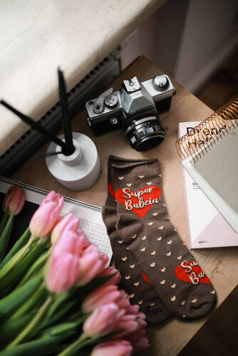 K90Z Calzini della nonna non stampati Moda italiana