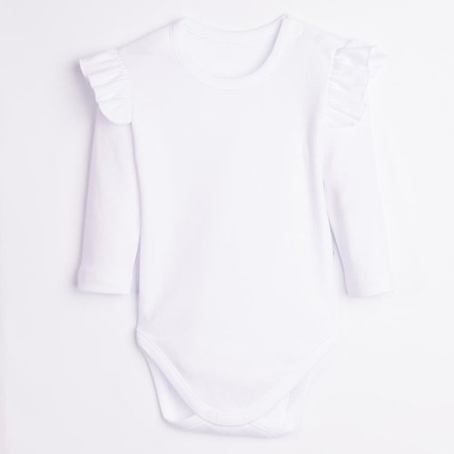 Body neonato Nicol Tosia 225093 100% cotone bianco con volant