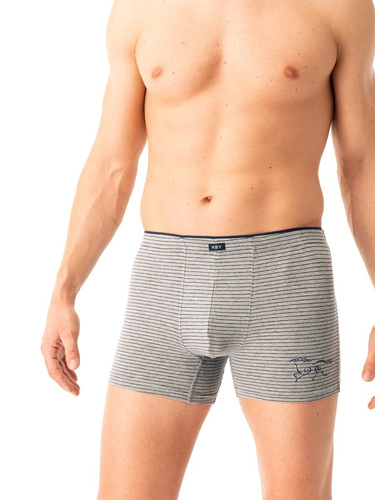Boxer da uomo Key MXH 354 grigio - cotone, confortevole e traspirante