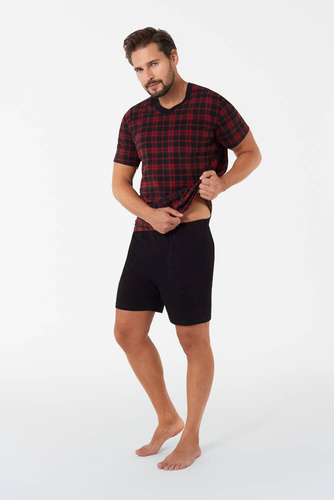 Pigiama e pantaloncini a maniche corte Elijah Uomo Moda Italiana - stampa/nero