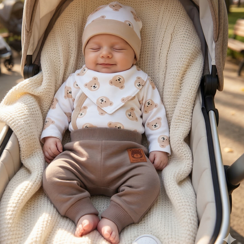 ABK-0047 Set per bambini in cotone biologico Sweet Bears di Nini