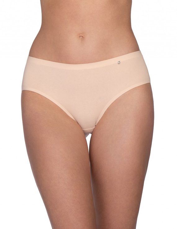 Slip donna Lama L-LC1597 BI senza cuciture cotone 2 pezzi beige-moka