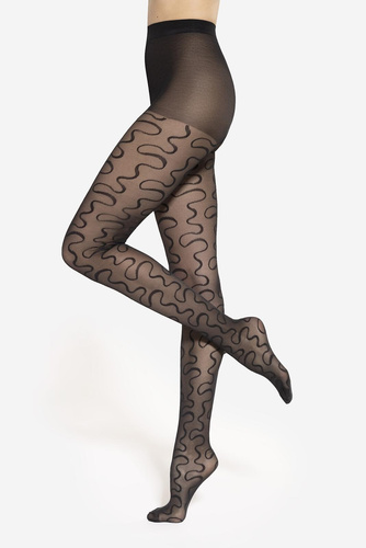 Collant Gatta Modern 09 - 40 den, linee ondulate, opaco