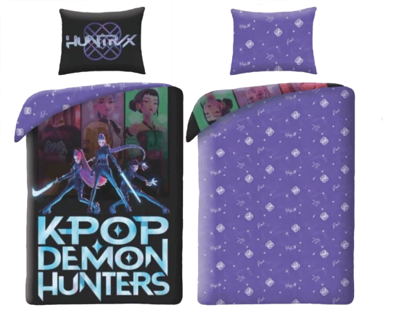 Biancheria da letto K-POP Demon Hunters 03 Halantex 140x200 microfibra + 70x90