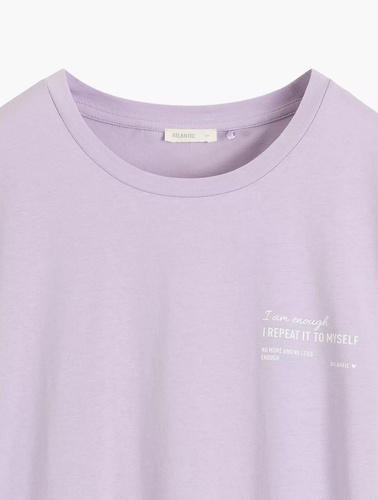 NLD-001 camicia da notte donna 100% cotone, taglio morbido