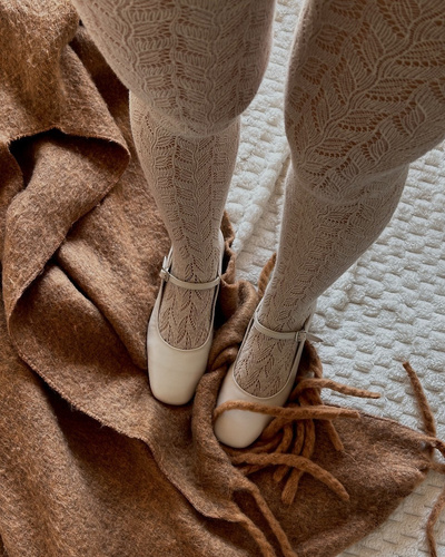Collant di cotone Gabriella Cashmir mod. 105 150 den latte/tinta beige – caldi, traforati