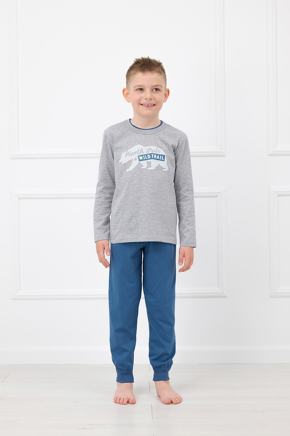 Pigiama bambino Italian Fashion Kasim 100% cotone manica lunga - melange