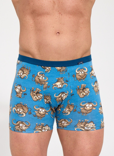 Boxer da uomo Cornette Tattoo 280/262 Bulls in cotone blu