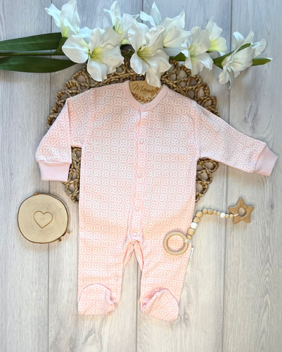 Tutina neonato Mamatti PA15940 fiori cotone bottoni comfort