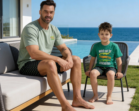 Pigiama da bambino Cornette Young Boy 790/125 Coccodrilli, 100% cotone