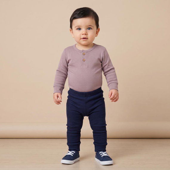 228021 Nicol FARMA Pantaloni neonato elasticizzati a coste blu navy