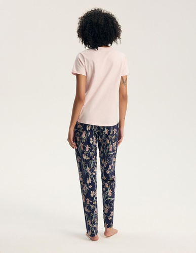 Henderson Galla 45445 Pigiama Donna 100% Cotone Pantaloni Lunghi viola-rosa sporco