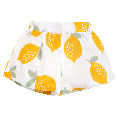 Pantaloncini corti in mussola bianca Pinokio per bambine