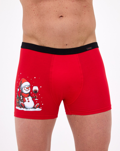 007/81 Cornette - boxer natalizi da uomo, 95% cotone 5% elastan, confezionati