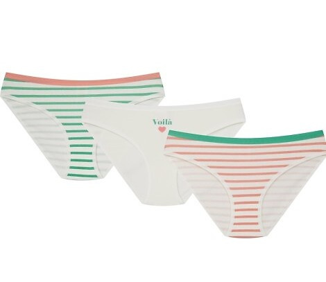 36508-K083 Henderson Slip bikini donna in cotone ecru confezione da 3 pezzi