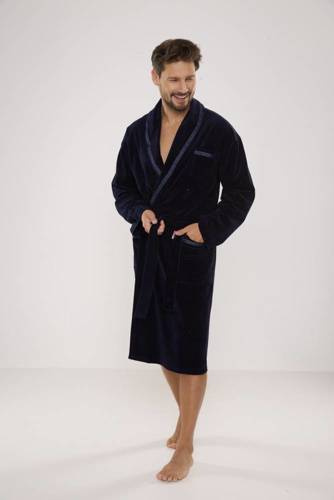 666 Ronaldo vestaglia da uomo De Lafense - blu navy