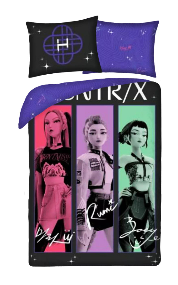 Halantex Biancheria da Letto in Cotone K-POP Demon Hunters 06 140x200 70x90 100% Cotone