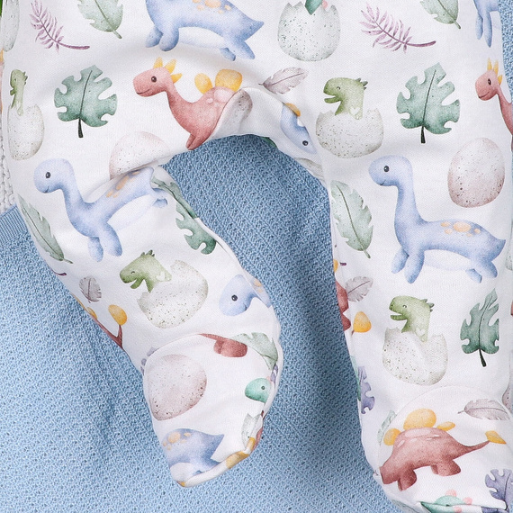 ABN-5572 Mezzi calzini per bambino Dino Explorer Stampa Nini | cotone organico, taglio comodo