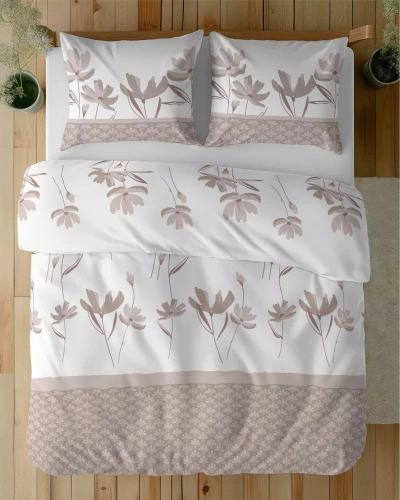 5489 B Detexpol Satin Stories beige biancheria da letto| 100% cotone, trama di raso, cerniera, confezione regalo