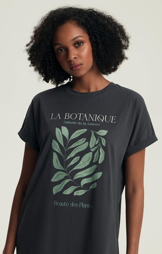 43687 Danna Camicia da donna Henderson grigio - cotone, manica corta, stampa