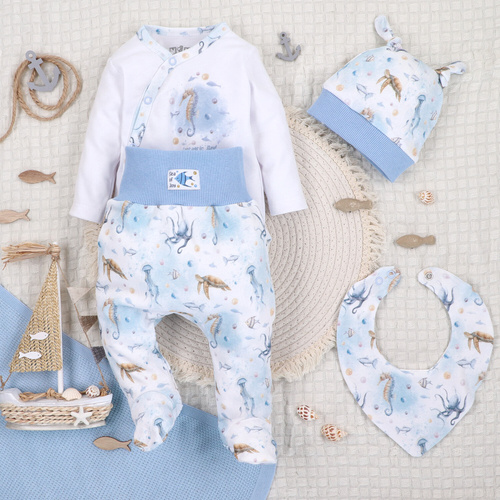 Completo neonato SEA OF JOY NINI cotone biologico OEKO-TEX morbido sicuro