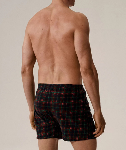 Boxer 2GMB-013 Boxer da uomo in cotone verde atlantico-blu in confezione da 2 pezzi