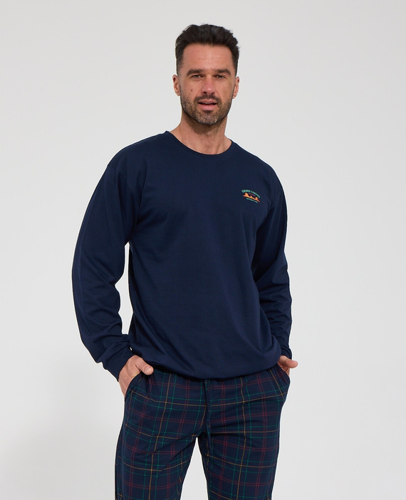 Cornette 939/330 Grand Canion Pigiama Uomo 100% Cotone Blu Scuro