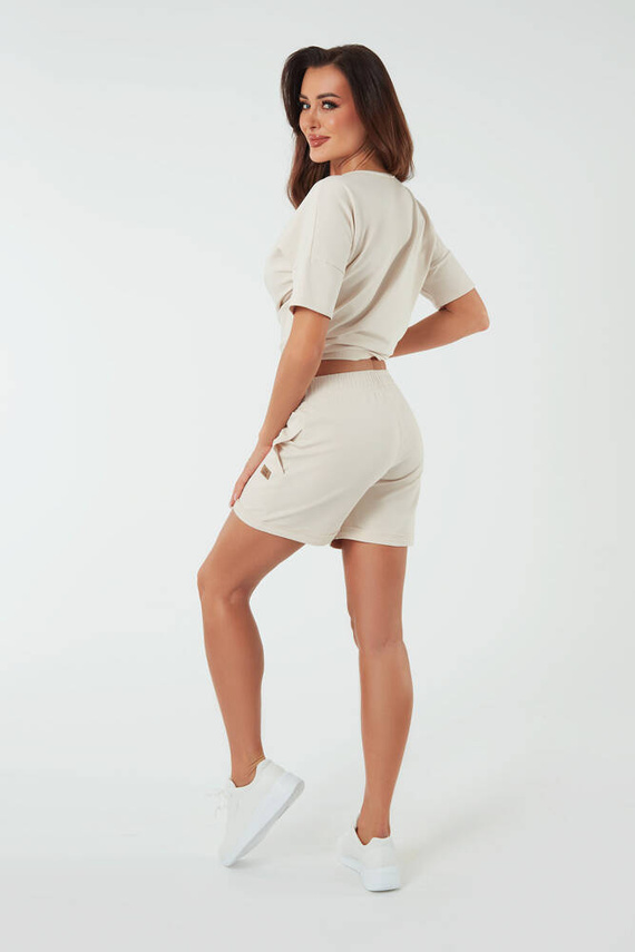 Pantaloncini corti da donna Madri Moda Italiana - beige