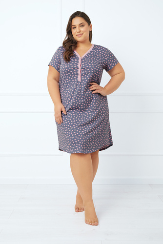 Camicia da notte e chemise da allattamento Tiana, manica corta Moda italiana - stampa