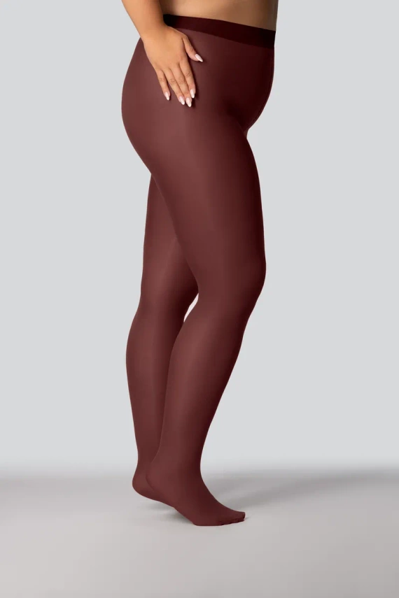 Collant Elizabeth Queen Size 70 den vino rosso - liscio, opaco, colorato, confortevole