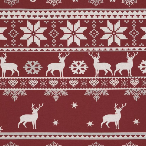 Biancheria da letto natalizia Oslo Eurofirany rosso - cotone ranforce, reversibile