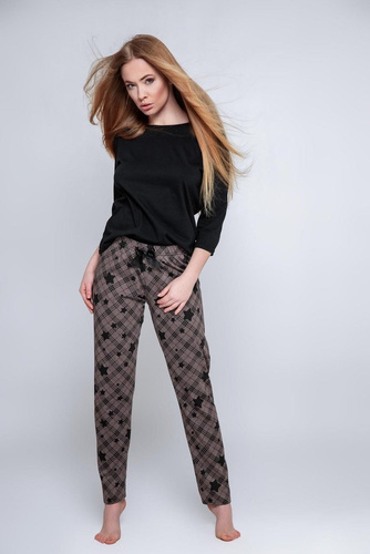 Sensis Reach For The Stars Pigiama da donna - nero-marrone