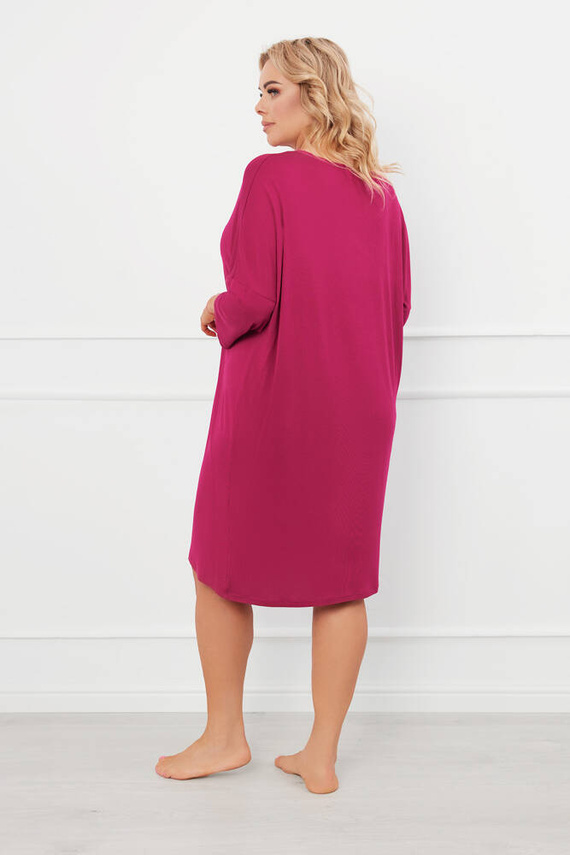 Camicia da notte Natura 3/4 Moda italiana - vino